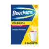 Beechams Cold & Flu Sachets 5pk - Blackcurrant -Care Products Shop 101904 beechams cold and flu blackcurrant 5 sachets