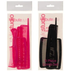 Hair Comb Set 6pc - Pink -Care Products Shop 314933 style studio 6 piece comb set main
