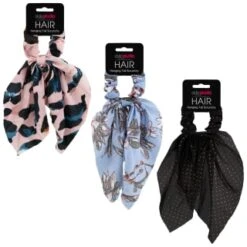 Style Studio Hair Scrunchy - Cream Plisse -Care Products Shop 353039 hanging hair scunchie group 2