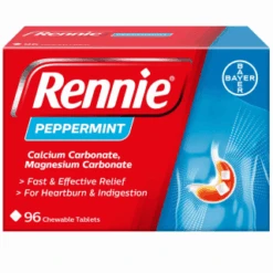 Rennie Peppermint Heartburn & Indigestion Relief Tablets 96pk