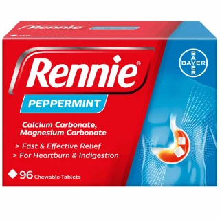 Rennie Peppermint Heartburn & Indigestion Relief Tablets 96pk 3 Rennie Peppermint Heartburn & Indigestion Relief Tablets 96pk