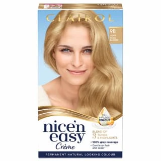 Clairol Nice'n Easy Creme Permanent Hair Dye - 9B Light Beige Blonde 3 Clairol Nice'n Easy Creme Permanent Hair Dye - 9B Light Beige Blonde