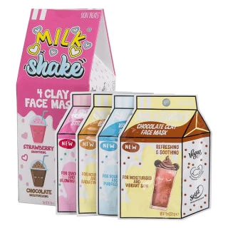 B&M Skin Treats Milkshake Clay Face Masks 4pk 4 B&M Skin Treats Milkshake Clay Face Masks 4pk - Image 2