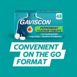Gaviscon Chewable Tablets 48pk - Peppermint -Care Products Shop 379273 gaviscon 48 chewable tablets peppermint 6