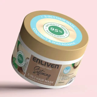 Enliven Softening 3-in-1 Hair Mask 350ml - Coconut & Macadamia 5 Enliven Softening 3-in-1 Hair Mask 350ml - Coconut & Macadamia - Image 3