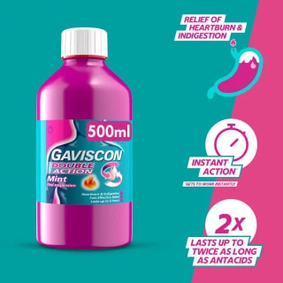 Gaviscon Double Action 500ml - Mint 7 Gaviscon Double Action 500ml - Mint - Image 5