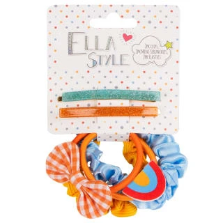 Ella Style Clips, Scrunchies & Elastics Set 6pk 3 Ella Style Clips, Scrunchies & Elastics Set 6pk