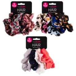 Style Studio Hair Scrunchies 5pk - Gold Stars -Care Products Shop 390087 5pk style studio hair scrunchies group