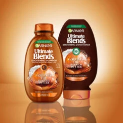 Garnier Ultimate Blends Shampoo 400ml - Coconut -Care Products Shop 395940 395941 gernier ulimate blends shampoo and conditioner coconut 1