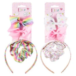 Ella Hair Accessory Set 4pk - Rainbow 15 Ella Hair Accessory Set 4pk - Rainbow -Care Products Shop 396452 4pk ella hair accessory set group
